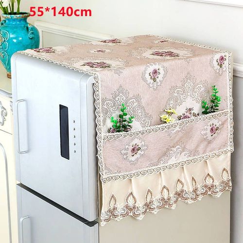 Couverture de réfrigérateur vert frais,serviette anti-poussière pour four à micro-ondes,tambour pour Machine à laver,meubles,1 pièce