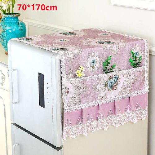 Couverture de réfrigérateur vert frais,serviette anti-poussière pour four à micro-ondes,tambour pour Machine à laver,meubles,1 pièce