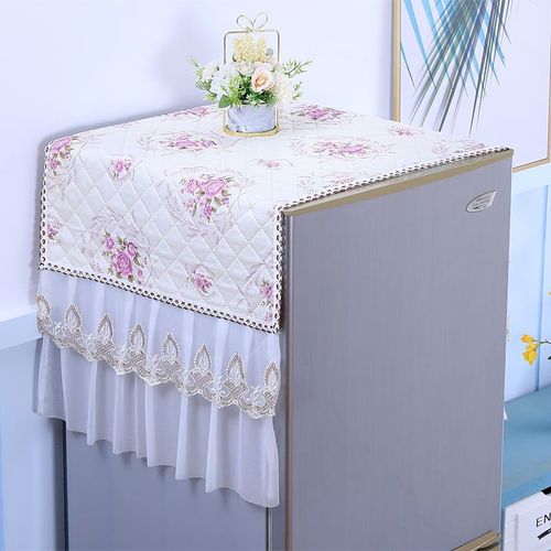Housses de réfrigérateur en dentelle anti-poussière,protecteur de cuisine,multifonction,four à micro-ondes,housse de machine à laver,tapis,décoration d'intérieur moderne