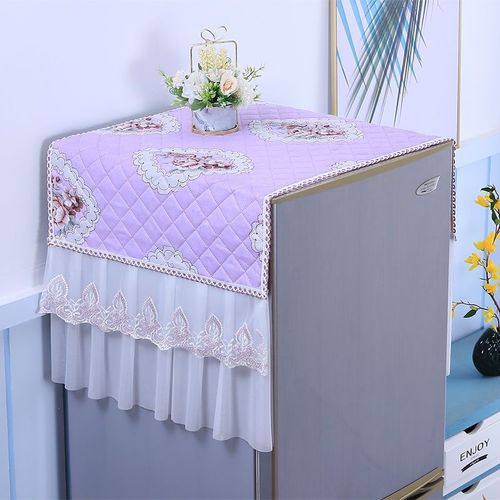 Housses de réfrigérateur en dentelle anti-poussière,protecteur de cuisine,multifonction,four à micro-ondes,housse de machine à laver,tapis,décoration d'intérieur moderne