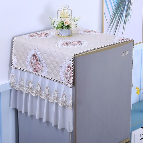 Housses de réfrigérateur en dentelle anti-poussière,protecteur de cuisine,multifonction,four à micro-ondes,housse de machine à laver,tapis,décoration d'intérieur moderne