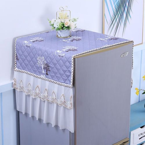 Housses de réfrigérateur en dentelle anti-poussière,protecteur de cuisine,multifonction,four à micro-ondes,housse de machine à laver,tapis,décoration d'intérieur moderne