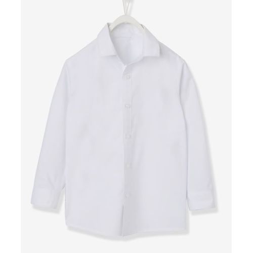 Chemise Garçon En Popeline - Blanc (Vertbaudet)