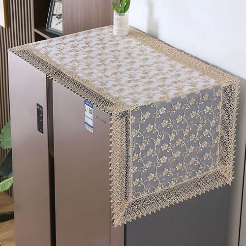 Housse anti-poussière multifonction en tissu dentelle,pour Machine à laver,tambour,four à micro-ondes,décoration de la maison,pour réfrigérateur