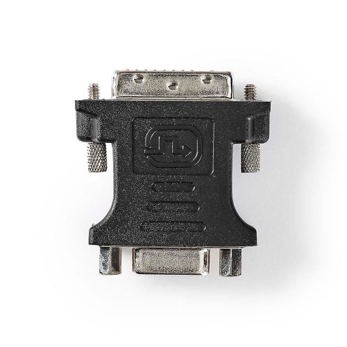 Adaptateur DVI | DVI-I 24+5 broches mâle | VGA femelle 15p | Plaqué nickel | Droit | PVC | Noir | Boîte