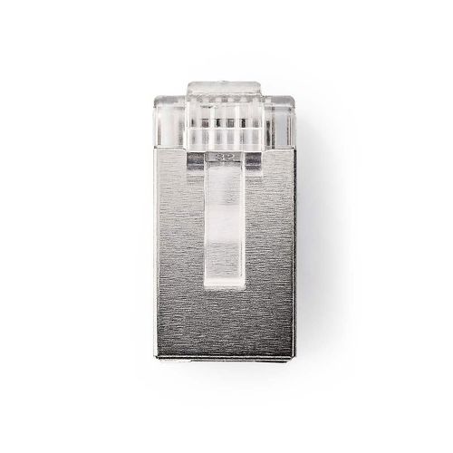 Connecteur RJ45 | Mâle | STP solide CAT6 | Droit | Plaqué or | 10 pièces. | PVC | Transparent | Boîte