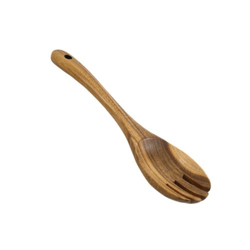 Cuillère En Bois, Cuillère En Bois Pour Cuisiner, Set De Couverts, Set De Couverts En Bois Pour La Cuisine, Teck Naturel, Spatule En Bois Pour Poêles Antiadhésives