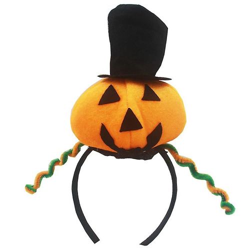 Jusch 2-Pack Halloween Mascarade Habiller Party Headwear Crâne Citrouille Sorcière Bandeau Pour Enfants (Citrouille Chapeau Noir), Wz-1670r