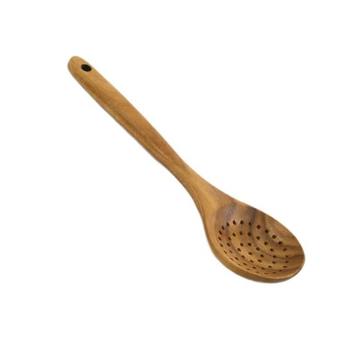 Cuillère En Bois, Cuillère En Bois Pour Cuisiner, Set De Couverts, Set De Couverts En Bois Pour La Cuisine, Teck Naturel, Spatule En Bois Pour Poêles Antiadhésives