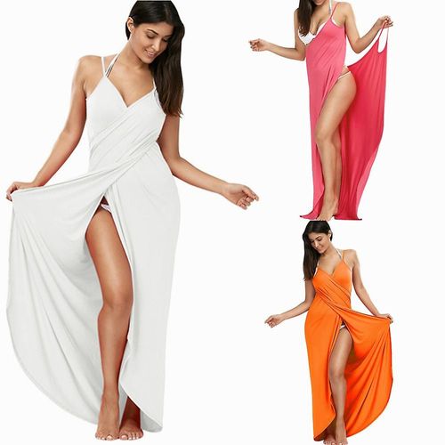 Plus Taille Cover Up Warp Pareo Robes Serviette Sans Dos Maillot De Bain Femmes Robe De Plage Sexy Sling Beach Wear Robe