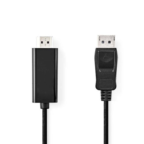 Câble DisplayPort | DisplayPort mâle | ¿ Connecteur HDMI | 4K@30Hz | Plaqué nickel | 1,00 m | Rond | PV