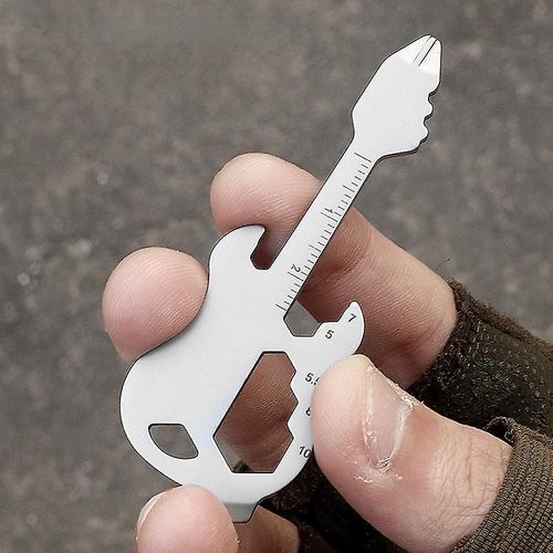 Ouvre-Bouteille Nouveau Design Guitare Bière Bouteille Ouvre-Bouteille Alliage Pendentif Anneau Porte-Clés Outil Accueil Cadeau Cuisine Gadget
