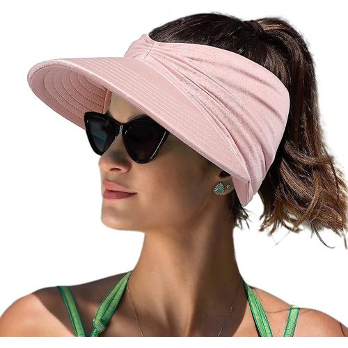 Femmes Sport Pare-Soleil Chapeaux, Vide Top Casquette De Baseball, Femmes Chapeaux De Soleil Avec Protection Uv, Chapeaux De Soleil Pour Jeunes Filles Femmes Plage, Rose