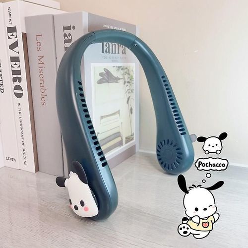 Ventilateur de cou portable DLM,Ventilateur personnel de refroidissement sans pale mains libres,Ventilateur silencieux portable extérieur intérieur,Cadeaux Batterie USB rechargeable Hello Kitty