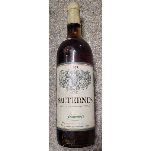 Rare : Bouteille De Sauternes Combastet 1978