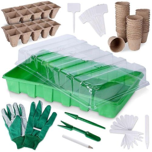 Mini set de serre pour le semis de graines avec 68 pièces et accessoires