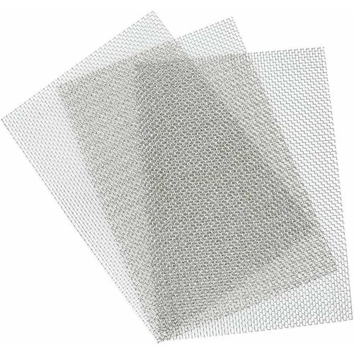Grille Métallique Maille 8 Mesh TIMESETL 3PCS Treillis Métallique, Maille d'acier Inox Filtration en Feuilles Grille Filtre d'écran 300 x 210 mm Grille anti insecte