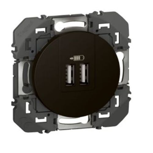 Double chargeur 2 x USB Type A - Dooxie - noir LEGRAND