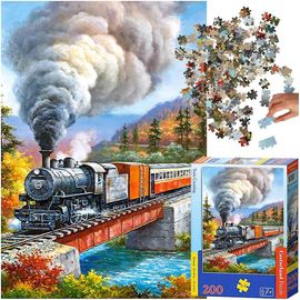 CASTORLAND Jigsaw Puzzle 200el. Train Crossing - Train