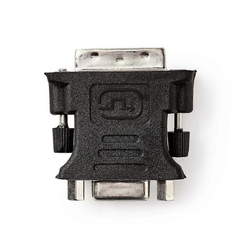 Adaptateur DVI | DVI-I 24+5 broches mâle | VGA femelle 15p | Plaqué nickel | Droit | PVC | Noir | Boîte