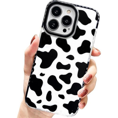 Pour Iphone 13 Pro Max Coque Vache Mignonne Imprimé,Mignon Animal Vache Motif Design Silicone Antichoc Protection Tup Bumper Case Pour Iphone 13 Pro Max 6,7 Pouces