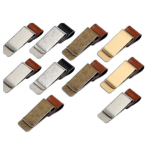 10pcs Pen Loop Holder Pen Clip Notebook Pen Holder Avec Brass Clip Leather Pen Holder Clip For Note