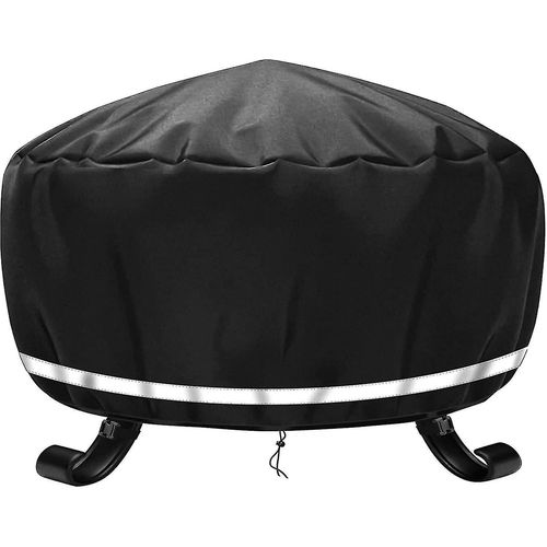 Housse de brasero de barbecue imperméable à l¿eau ronde, coupe-vent, résistant aux UV, résistant à la déchirure, tissu Oxford 600d