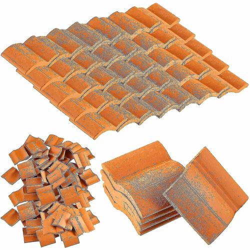Tuiles De Toit Modèle De Construction Set Tuiles Miniatures Tuiles De Toit Maison De Poupée Bardeaux Fausse Tuile Modèle Landsca