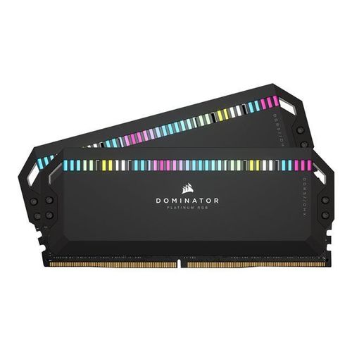 CORSAIR Dominator Platinum RGB - DDR5 - kit - 32 Go: 2 x 16 Go - DIMM 288 broches - 6200 MHz / PC5-49600 - CL36 - 1.3 V - Noir