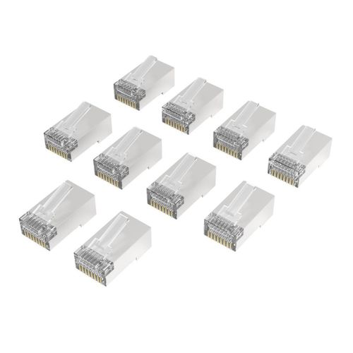 Hama Fiche réseau, CAT-6a, 10 Gbit/s, blindée, 10 pièces