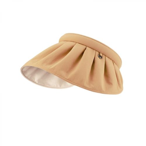 Casquette Shell Femme Chapeau De Soleil Top Vide Anti-Uv Été Visage Ombre Pare-Soleil Chapeau En Caoutchouc Noir Chapeau De Soleil, Kaki