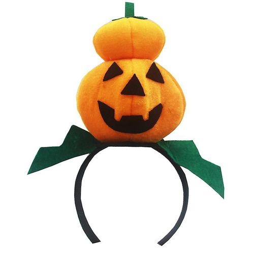 Jusch 2-Pack Halloween Mascarade Habiller Party Couvre-Chef Crâne Citrouille Sorcière Bandeau Pour Enfants (Casquette Ronde Citrouille), Wz-1668r
