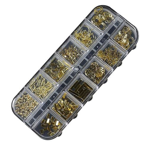 Acrylique Butterfly Flower Bear Nail Art Pendentif Nail Art, Multi-Shape Pearl Strass Golden Metal Nail Art, Nail Art Pendentif Applique Bijoux Accesso