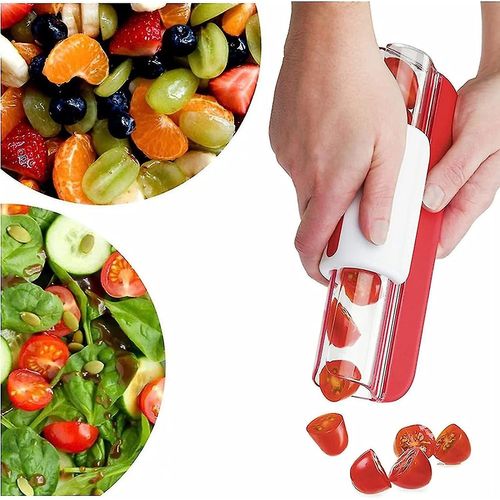 Trancheuse De Tomates Coupeur De Raisin, Petit Coupe-Fruits Multifonction, Accessoires De Cuisine Trancheuse De Légumes À Fruits, Coupe-Raisin Pour Tout-Petits