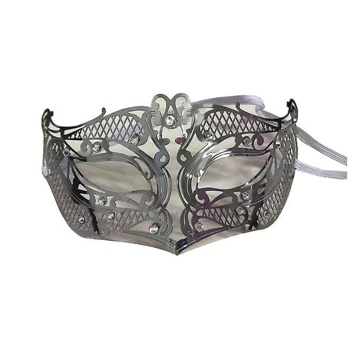 Masque De Mascarade Pour Femmes Strass Brillant Fête Vénitienne Bal De Bal Masque En Métal