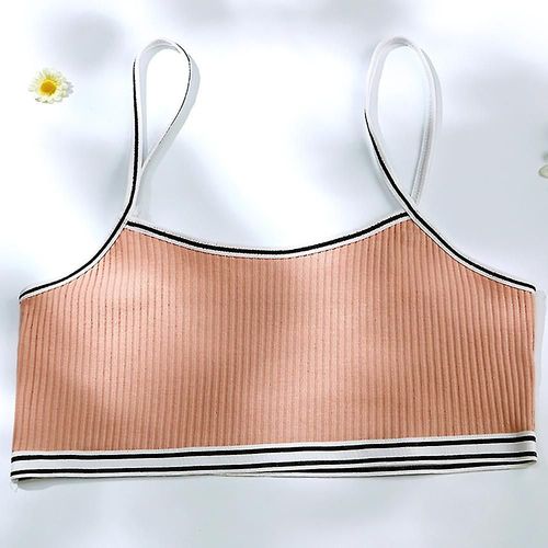 Adolescents Enfants Filles Sous-Vêtements Soutien-Gorge Côtelé Respirant Sports Entraînement Puberté Crop Tops