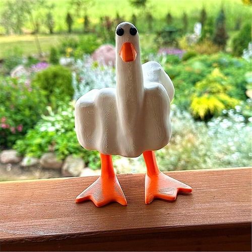 Drôle Little Duck Resin Figurine Ornement Décor, Mignon Majeur Petit Canard Sculpture en Résine Statue pour Home Dcor