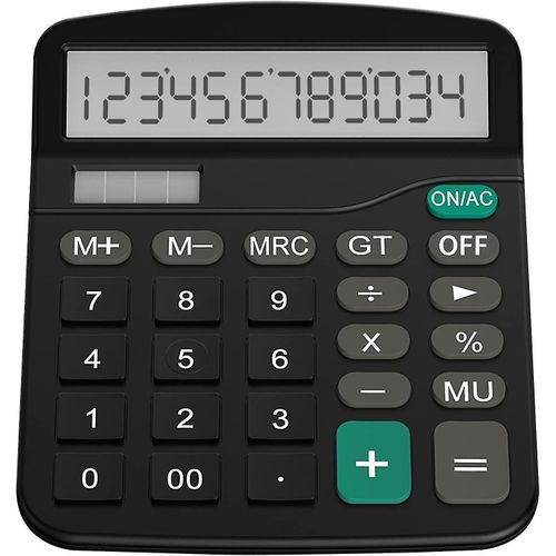 Calculatrice, Calculatrice de bureau à fonction standard, Noir