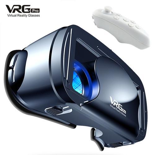 Vrg Pro 3d Vr Headset Wide-Angle Smart Virtual Reality Glasses Helmet For Ios Android Smartphone Binoculars With Controllers