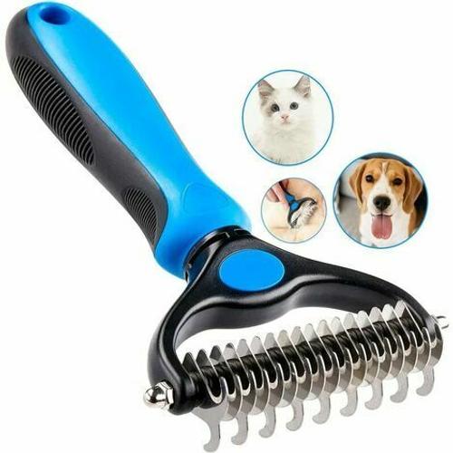 Brosse Chien Brosse Chat, Peigne Déméloir Chien Professionnel Et Brosse Chien Poil Long, Rateau De Toilettage Pour Chien Et Chat Enlever Le Sous-Poil Des Animaux De Compagnie