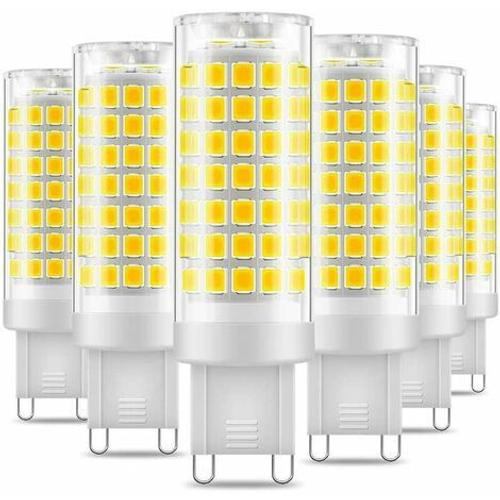 Ampoule Led G9, No Flicker 5w Led Lampes Blanc Froid 6000k, 530lm, Économie D'énergie Equivalente 48w Halogène Lumière, 360 Degrés Angle, Ac220-240v - Pack De 6