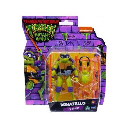 Coffret Tortues Ninja : Donatello + Accessoires - Figurine 12 Cm - Turtle - Set Personnage Tmnt + 1 Carte Tigre - Nouveauté