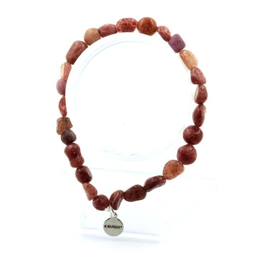 Bracelet Rubis Du Brésil. Taille Personnalisable. Fabriqué En France.