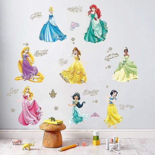 Dessin animé Disney Princesse Stickers muraux Blanche-Neige Cendrillon Ariel Aurora Décoration de chambre