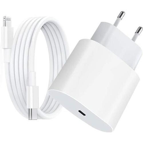 Apple MFi Certifié iPhone Rapide Chargeurs vec 2M cable USB C vers Lightning 20W Chargeur USB C PD Type C Adaptateur Secteur Alimentation RapideCompatible avec iPhone13 12/11 XS XS Max XR X iPad