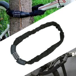 Antivol vélo en lot de 2, Cadenas à code, Chaine anti-vol pour vélo, moto  ou poussette, 5 chiffres, acier, 120 cm,noir