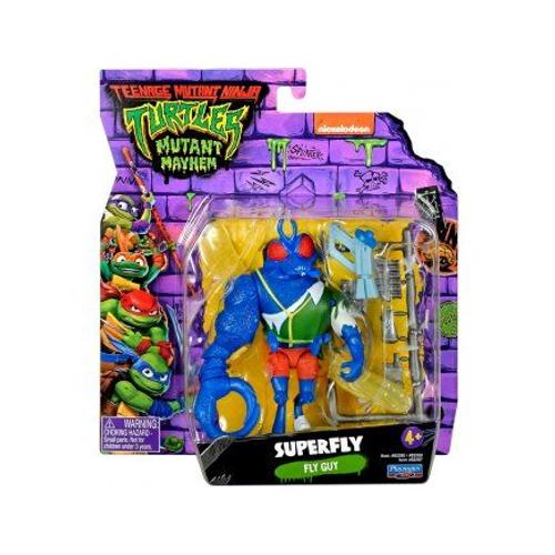 Coffret Tortues Ninja : Superfly + Accessoires - Figurine 12 Cm - Turtle - Set Personnage Tmnt + 1 Carte Tigre - Nouveaut?