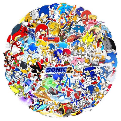 50pcs Anime Knuckles Tails Dr. Eggman Autocollants Vinyle Mixte Autocollants Pour Enfants Adolescents Adultes Vélo Bagages Decal