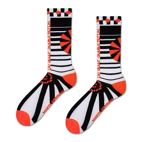 Zooksy Chaussettes Fluorescentes Design Rave Néon Uv Oeko Tex Lumineux 36-40 Peace