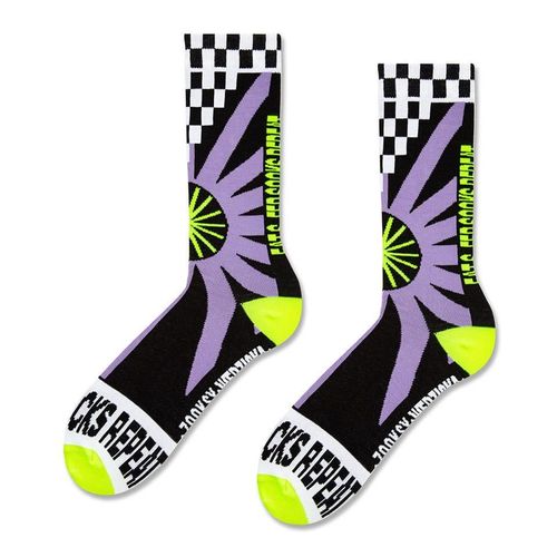 Zooksy Chaussettes Fluorescentes Design Rave Néon Uv Lumineux 41-46 Unity
